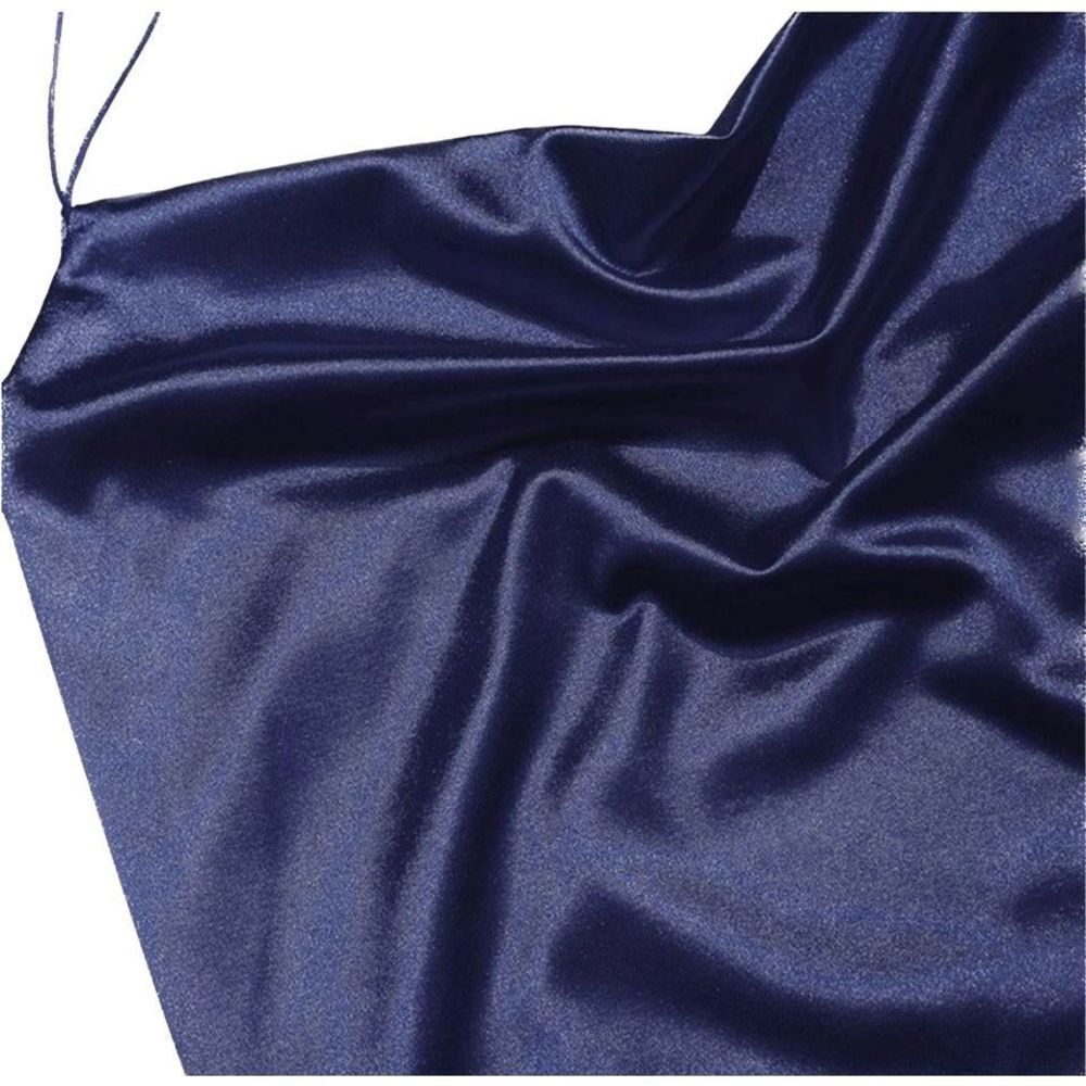 Small Satin Sleeveless Mini Dress with side slit. - Picture 2 of 5